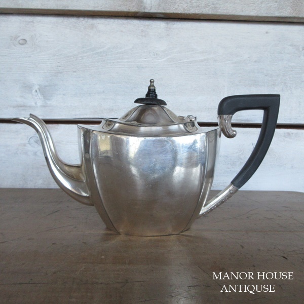 イギリス製 アンティーク雑貨 Barker Brothers Silversmiths Ltd BRITANOID シルバープレート ティーポット 英国 tableware 1706sb