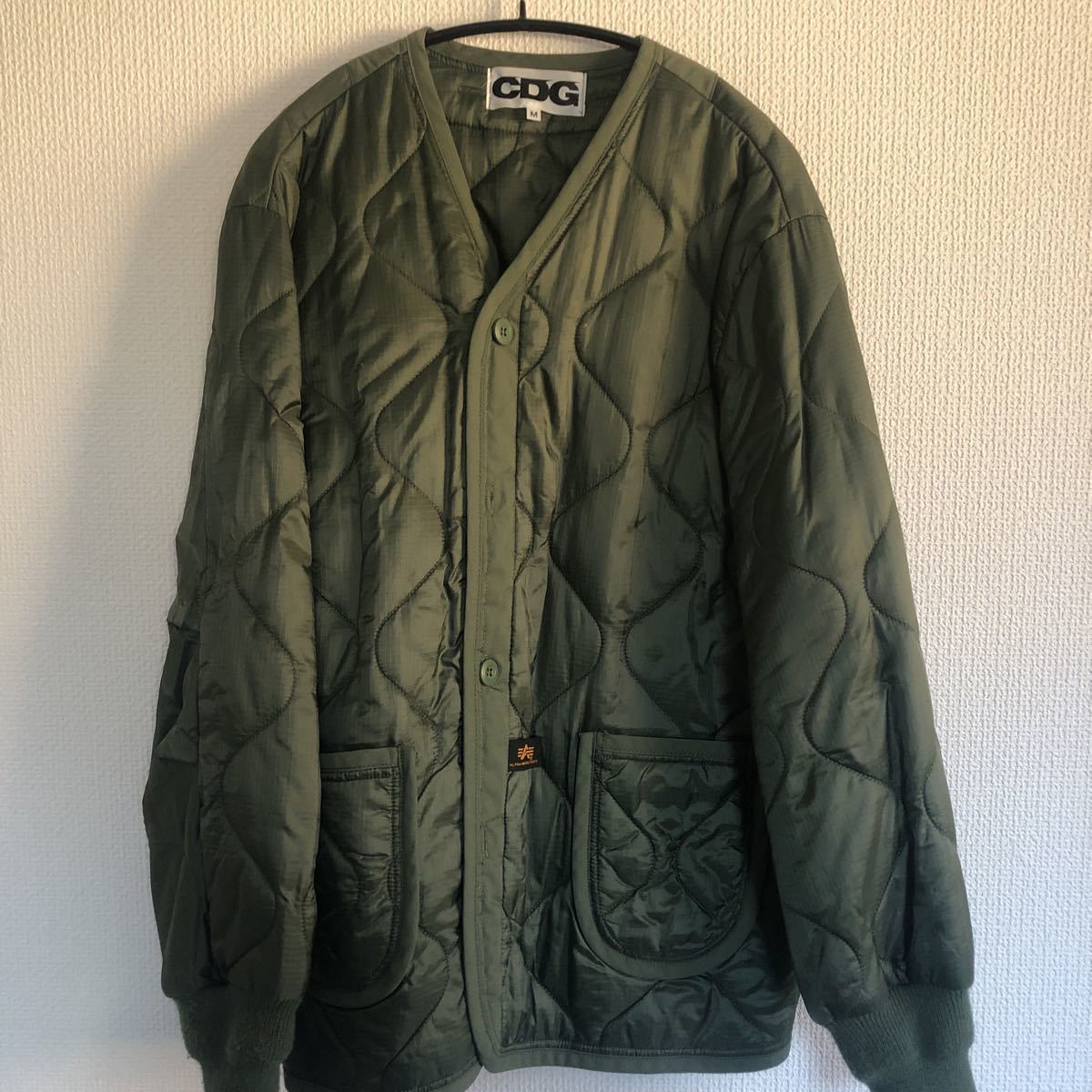 CDG×ALPHA Wネーム限定コラボ キルティングジャケット 大きな割引