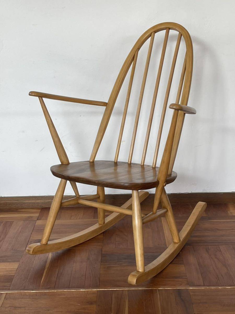 イギリス Ercol アーコール ヴィンテージ クエーカー アーム ...