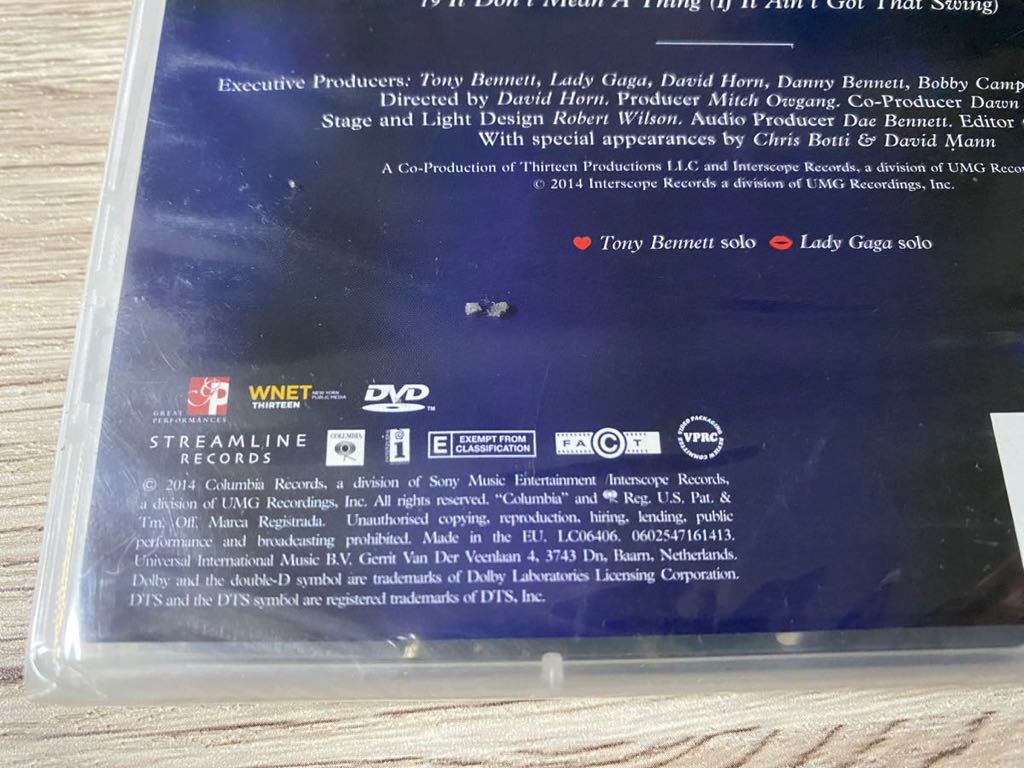 新品未開封　輸入盤DVD TONY BENNETT &LADY GAGA CHEEK TO CHEEK LIVE! レディーガガ　送料無料_画像6