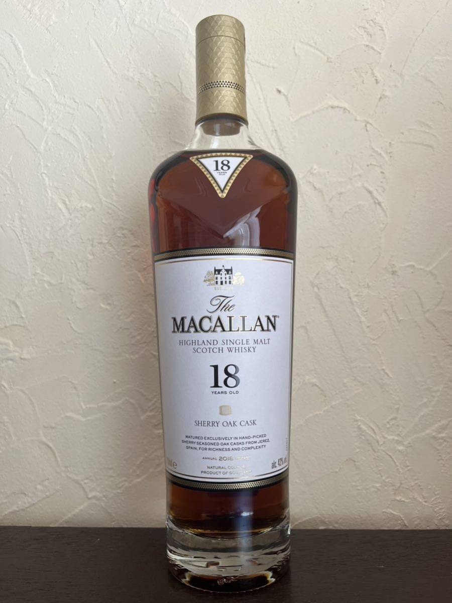 未開栓 ザ マッカラン18年 ハイランド シングルモルト スコッチ ウイスキー The MACALLAN 18y SCOTCH WHISKY 43度 700ml  サントリー