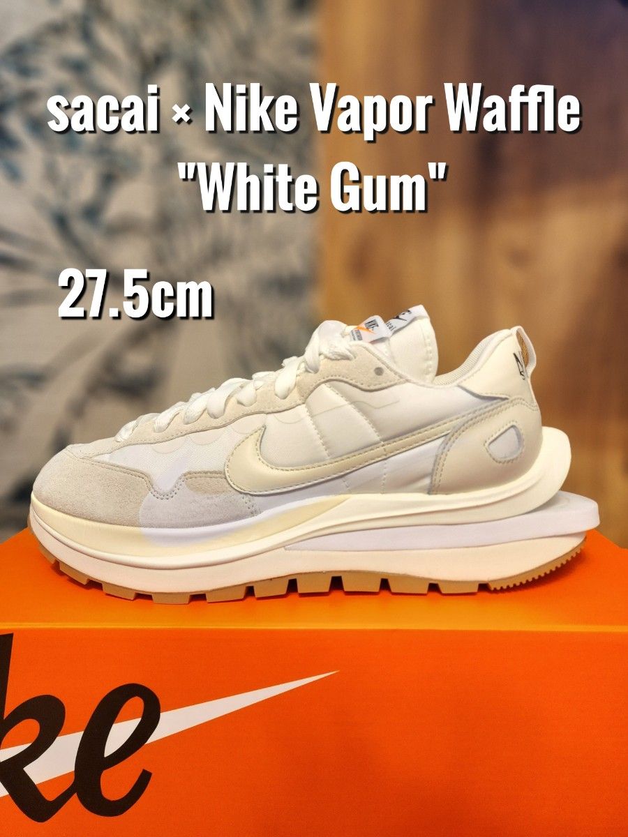 サカイ × ナイキ ヴェイパー ワッフル ホワイトガム スニーカー sacai × Nike Vapor Waffle White