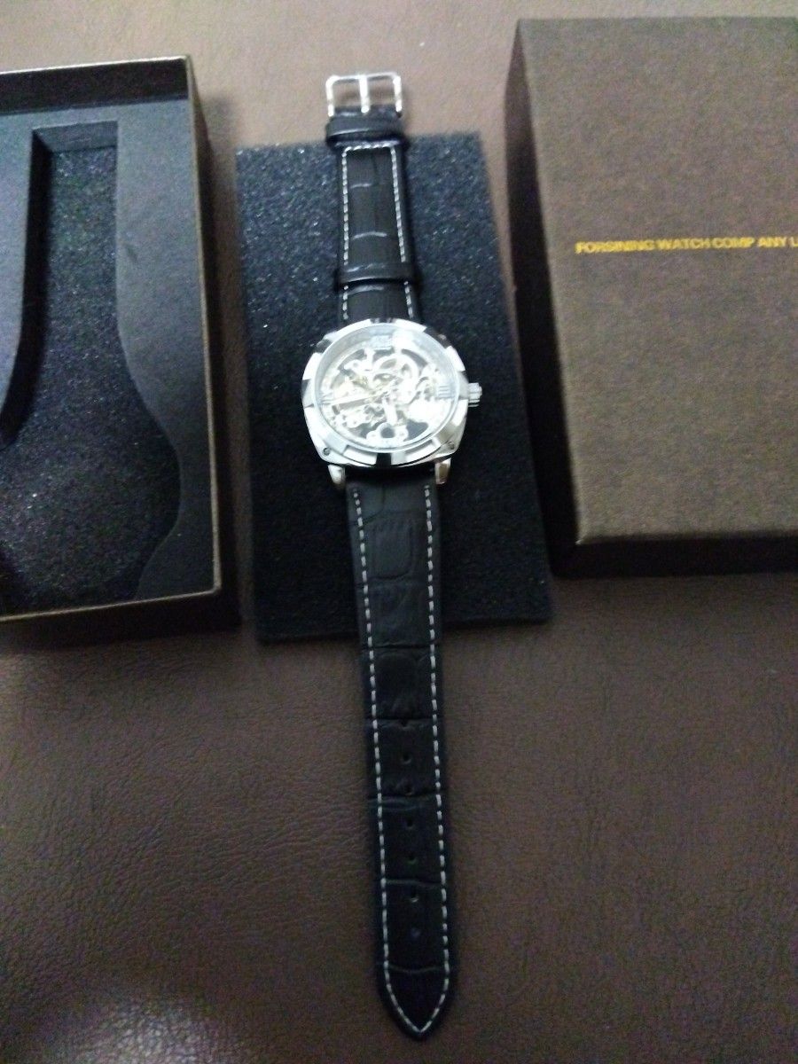 forsining watch comp any leather 自動巻き