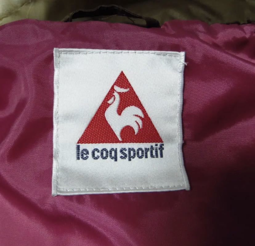 [ apparel ]* beautiful goods * le coq sportif Le Coq down vest L lady's Brown tea Golf fur attaching 