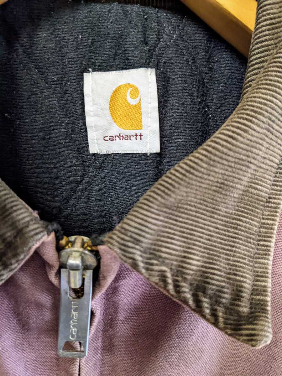 超レア 90s USA製 ビンテージ カーハート Carhartt デトロイトジャケット XL アメカジ ダック ネイティブパターン コーデュロイ襟 _画像4