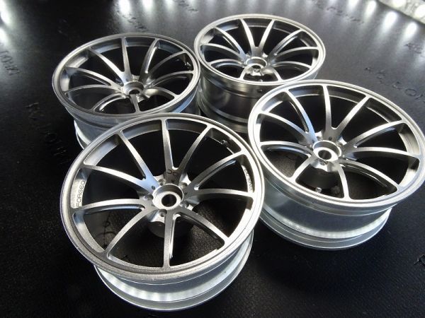 DC製 of9オフ9 CNC　アルミ ホイール 1セット４本 1/10車 1/10 RCカー用 シルバ　YD2　YDー2S　2WDドリフト シャーシキット シルバ_画像3