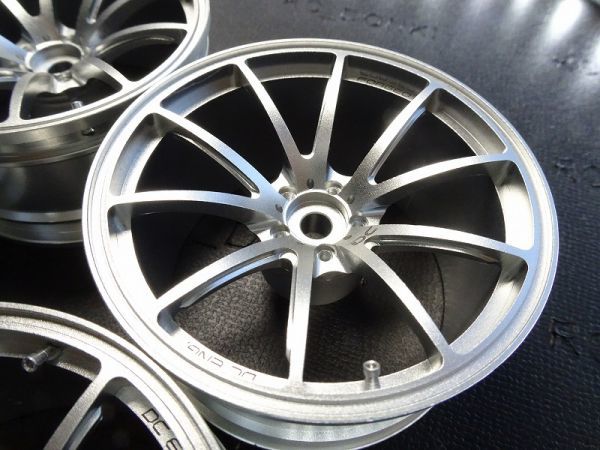 DC製 of9オフ9 CNC　アルミ ホイール 1セット４本 1/10車 1/10 RCカー用 シルバ　YD2　YDー2S　2WDドリフト シャーシキット シルバ_画像4