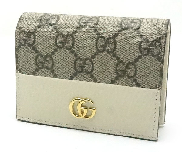 新品同様 GUCCIグッチ 二つ折り財布 GGマーモント 658610 www