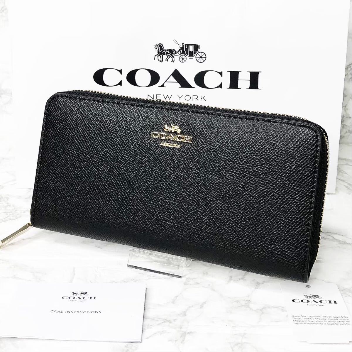 内祝い】 【新品・未使用】COACH コーチ 長財布（男女兼用） ブラック