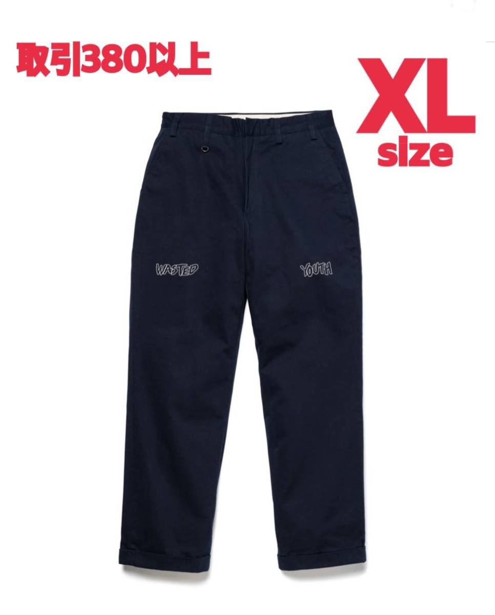 Wasted Youth CHINO PANTS NAVY XLサイズ ウエステッドユース チノ パンツ チノパンツ ネイビー verdy girls don't cry Budweiser PANT