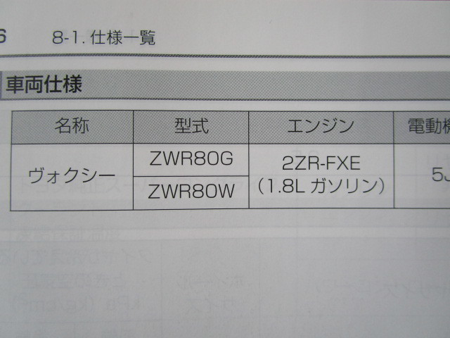 ★a3848★トヨタ ヴォクシー ボクシー ハイブリッド ZWR80G ZWR80W 取扱書 説明書 2017年（平成29年）7月初版 ラ-73★の画像4