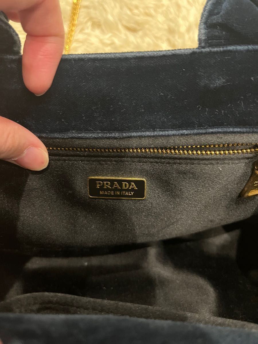 今月まで】【田中みな実さん愛用】PRADA ベロア カナパ ミニ 今月まで】【田中みな実さん愛用】PRADA ベロア カナパ ミニ