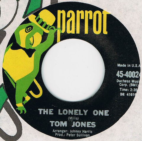 ●TOM JONES / THE LONELY ONE [US 45 ORIGINAL 7inch シングル 試聴]の画像1