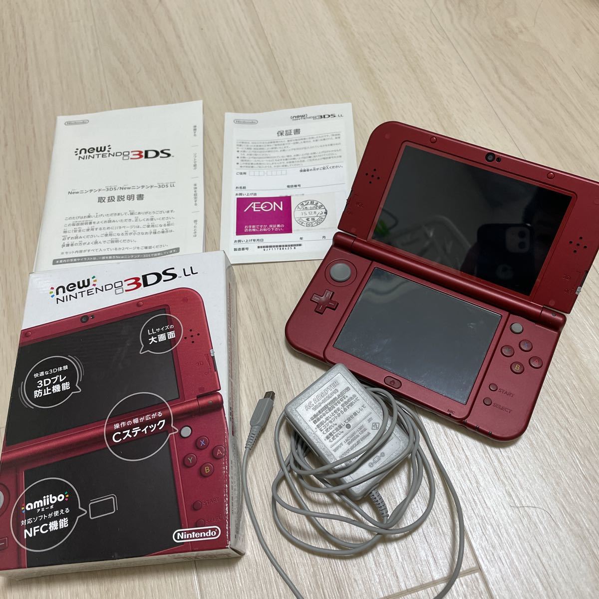 499【極美品】Newニンテンドー 3DS LL メタリックレッド ...
