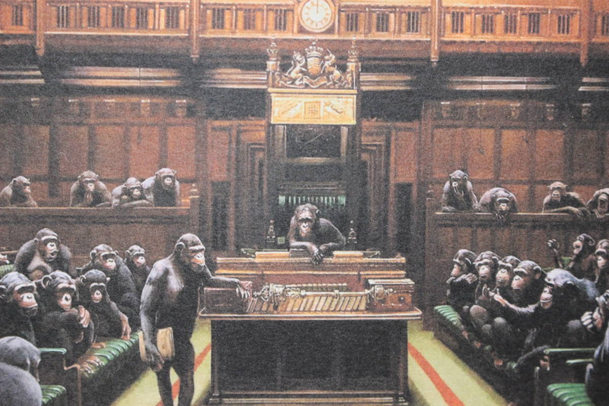 バンクシー Banksy Monkey Parliament エスタンプリトグラフ 