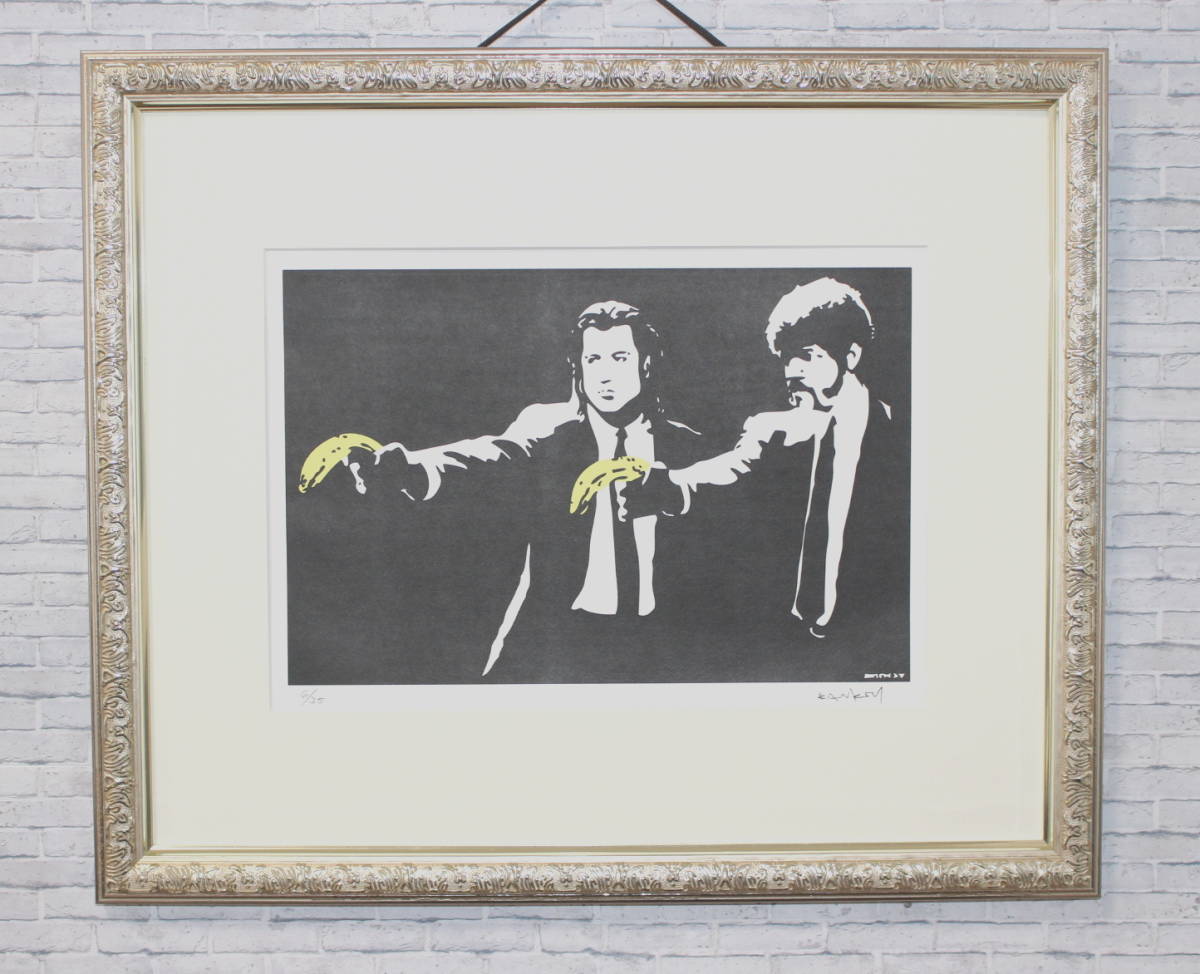 バンクシー Banksy Pulp Fiction Bananas エスタンプリトグラフ-