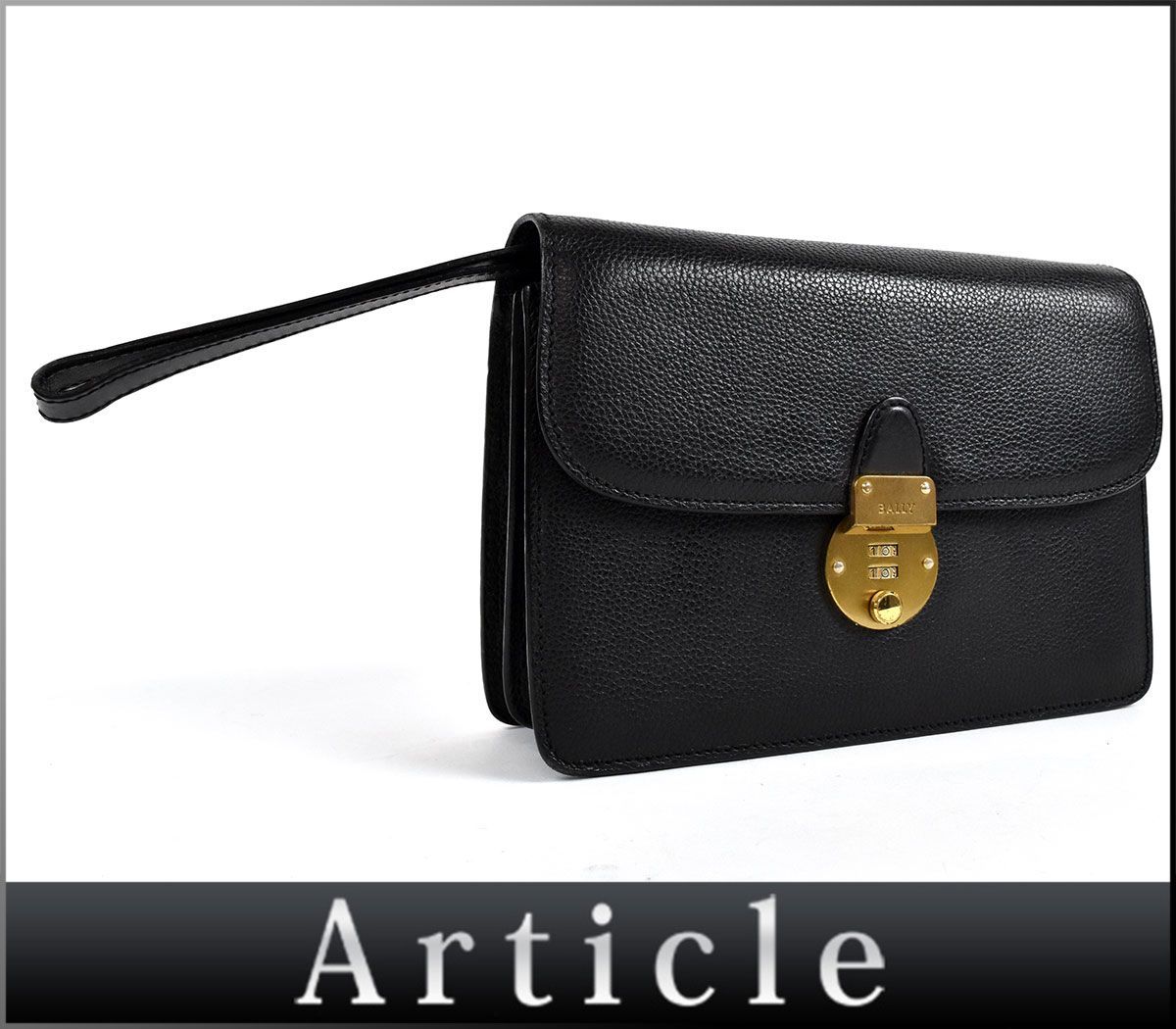 136717〇 BALLY バリー ダイヤル錠 セカンドバッグ クラッチバッグ