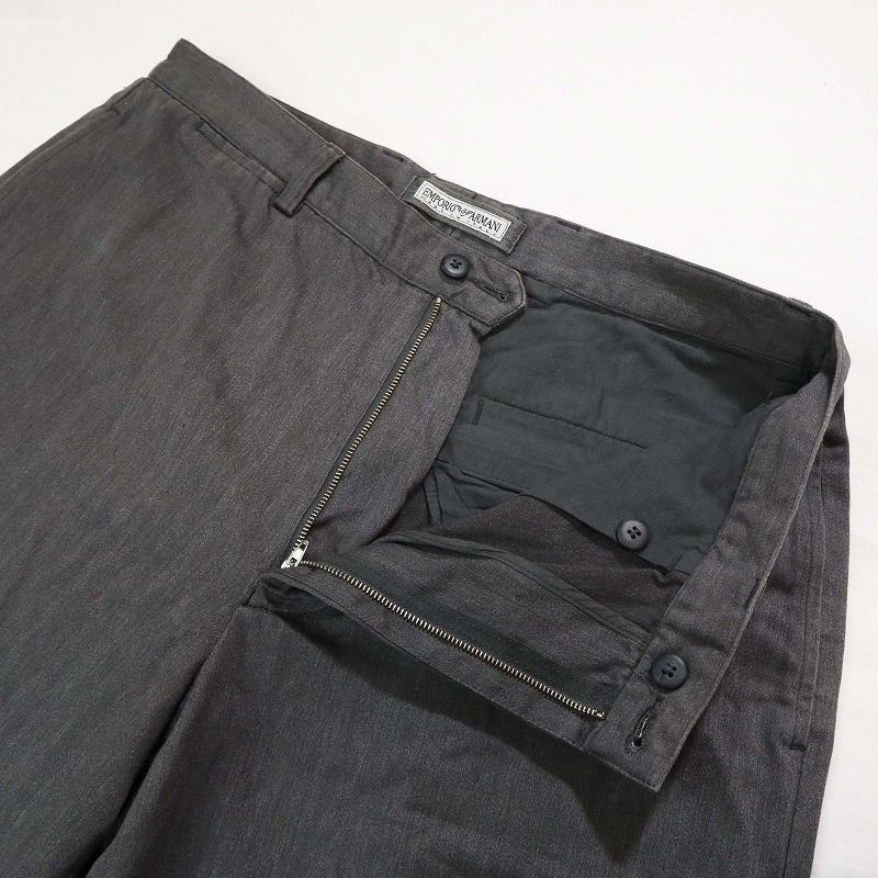EMPORIO ARMANI Emporio Armani широкий брюки слаксы Италия производства серый мужской размер 48 L соответствует 
