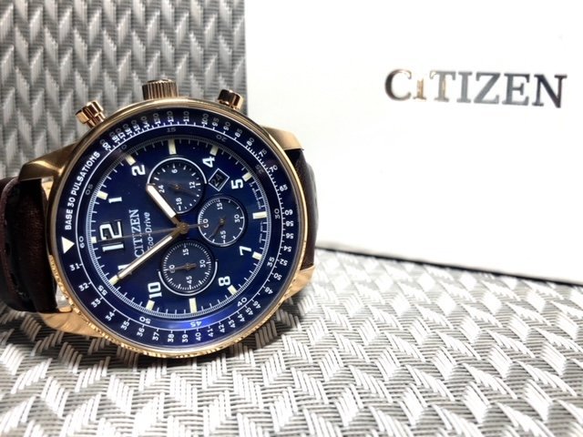 CITIZEN シチズン ECO-DRIVE ブラウン エコドライブ 10気圧防水 メンズ