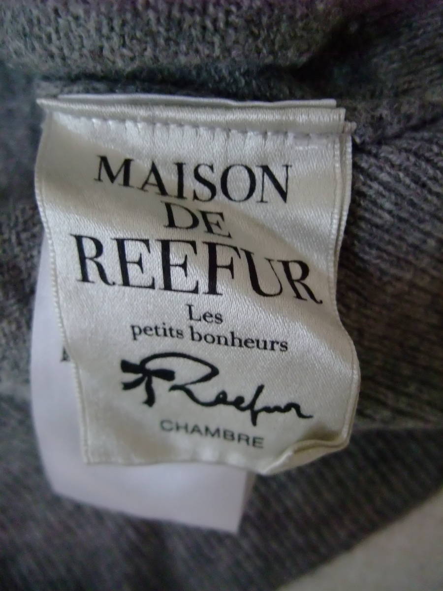 ●MAISON DE REEFUR カシミヤブレンドVネックニット 38_画像4