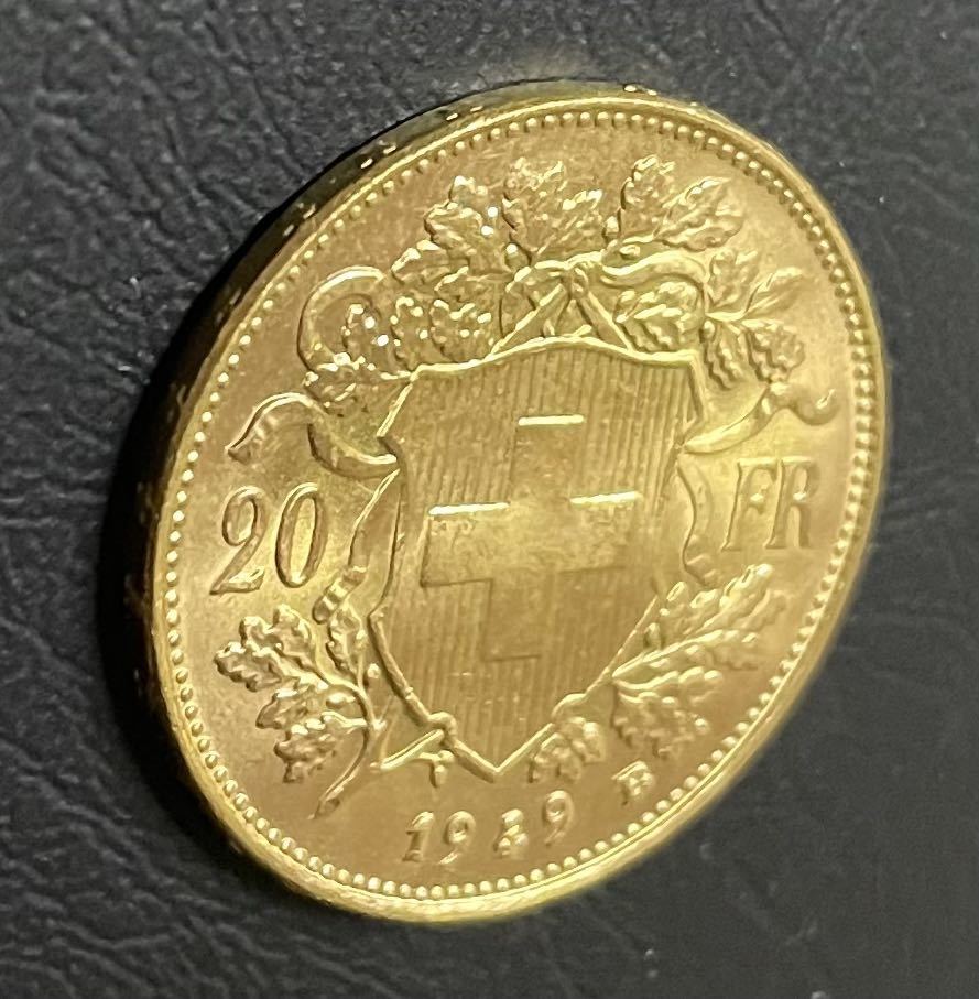 第二位鑑定:MS66+(プラス)1949年ブレネリ:スイス20フラン金貨