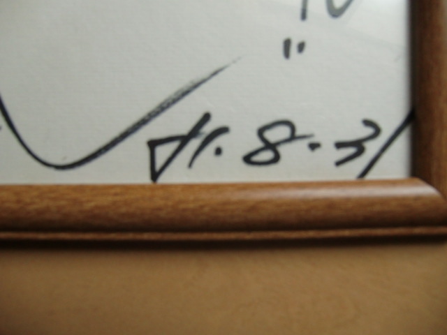 レア！！太田裕美直筆サイン色紙（フレーム付）+赤いハイヒールレコード付の画像3