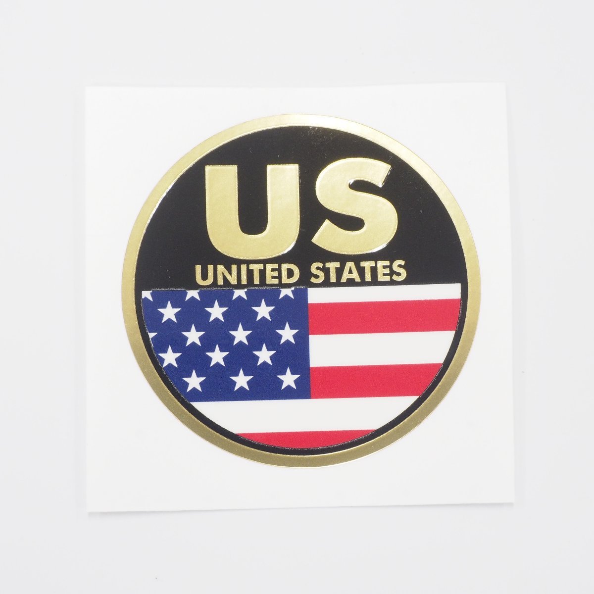 （マットゴールド）国旗ステッカー アメリカ カラー 5.5cm GB ユニオンジャック ワンポイント バイク くるま 鏡面 パソコン iPad_画像1