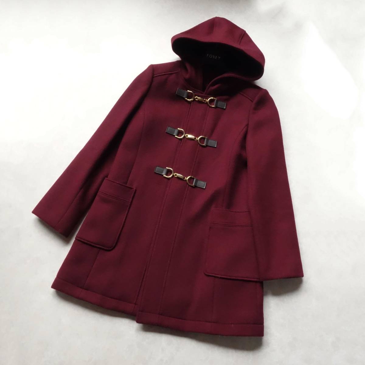 アナイ 36 ボルドー系 大人ダッフルコート ANAYI レディース