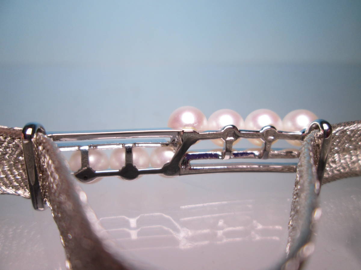 【江月】MIKIMOTO SILVER アコヤ真珠珠 5,5mm の帯留め 共ケース付 正規品_画像8