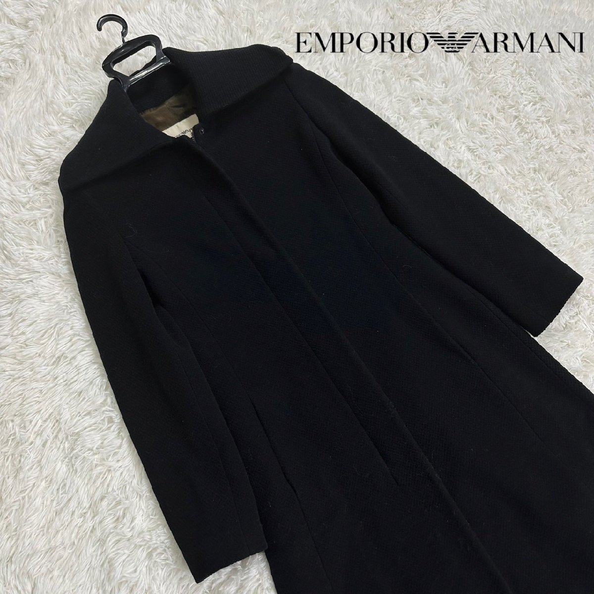 【即日発送】エンポリオアルマーニ　ロングコート　黒　Mサイズ　高級　EMPORIO ARMANI