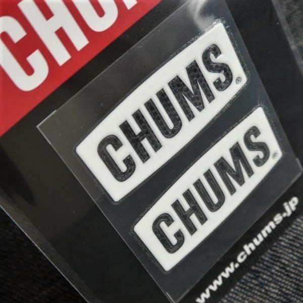 チャムス Sticker ステッカー CHUMS Logo Emboss Sticker ホワイト CH62-1125 新品 ＜ ３枚セット ＞