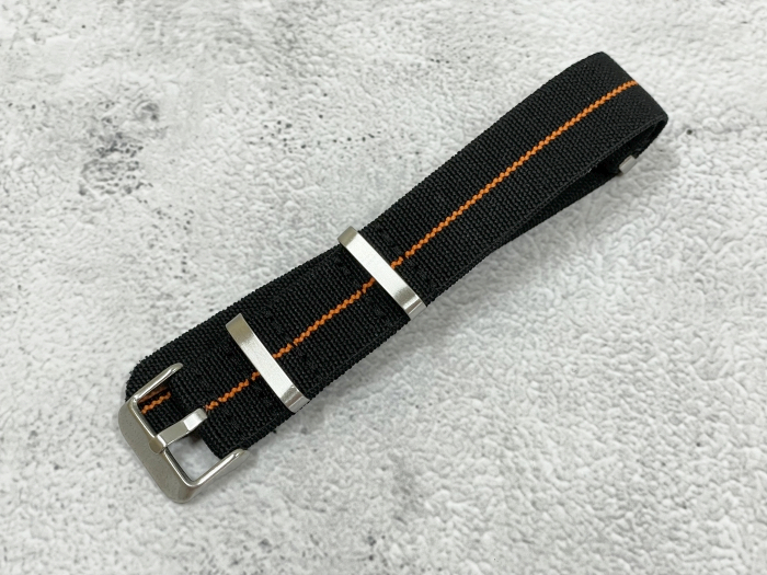  ковер размер :20mm NATO наручные часы ремень эластичный материалы ткань ремешок цвет : черный / orange нейлон резинка TF02