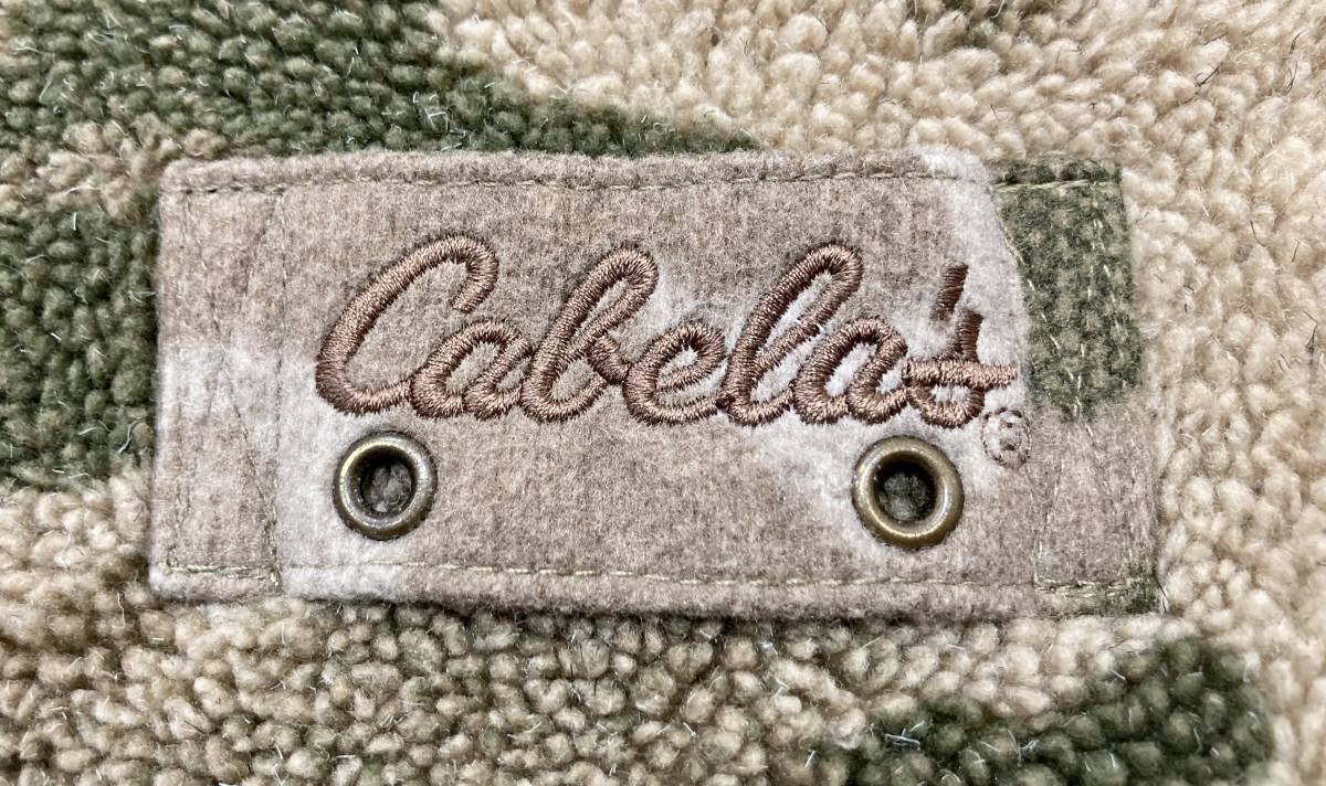 90s カベラス Cabela's カモフラージュ フリースベスト 厚手 M カモ 迷彩 ハンティング アウトドア_画像7