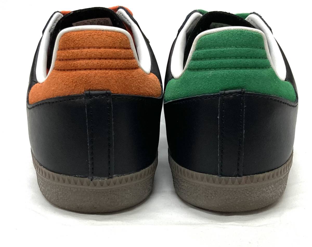美品 20年製 adidas originals SAMBA COREBLACK ア サンバ コア ブラック 黒 緑 オレンジ ２６cm_画像6