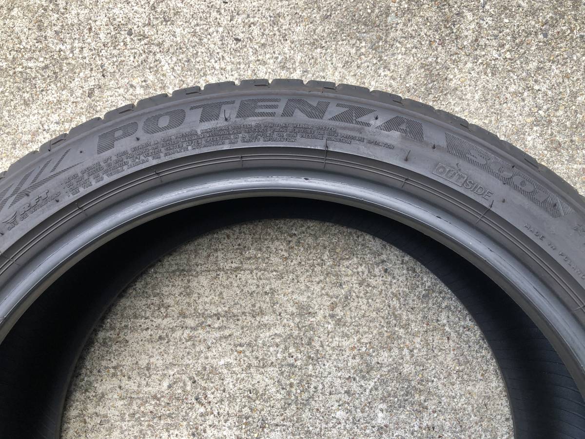 ブリヂストン　ポテンザS001(RFT)　225/45R19　2本セット　2019年製造　ランフラットタイヤ_画像9