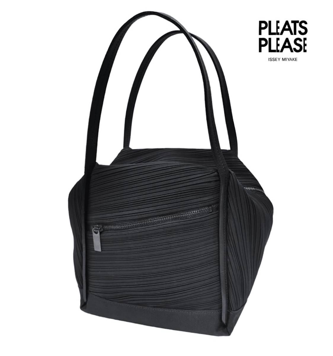 ★2015SS プリーツプリーズ イッセイミヤケ PLEATS PLEASE ISSEY MIYAKE BIAS PLEATS BAG ハンドバッグ  ショルダーバッグ 黒/ブラック★