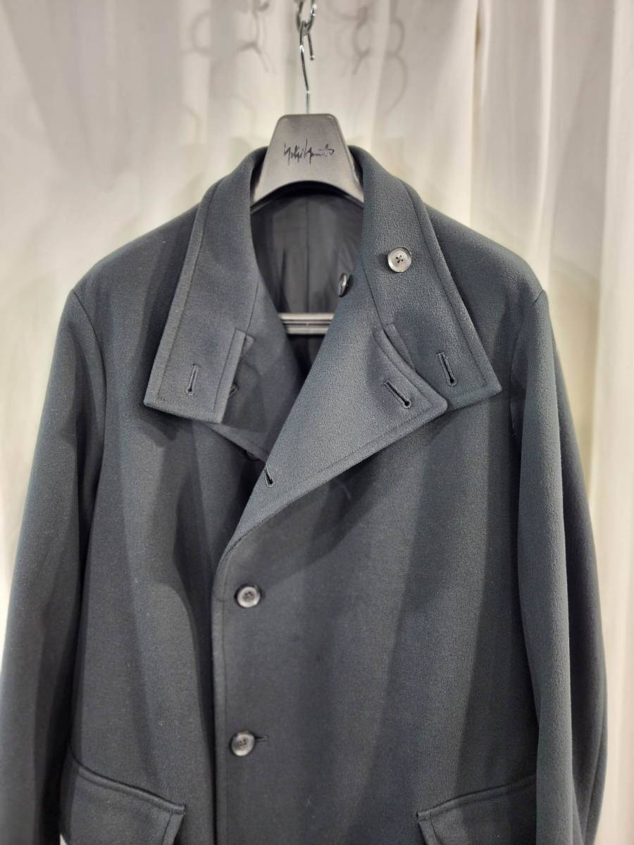 2019aw yohji yamamoto pour homme 黒 デザインコート (HC-C10-90)
