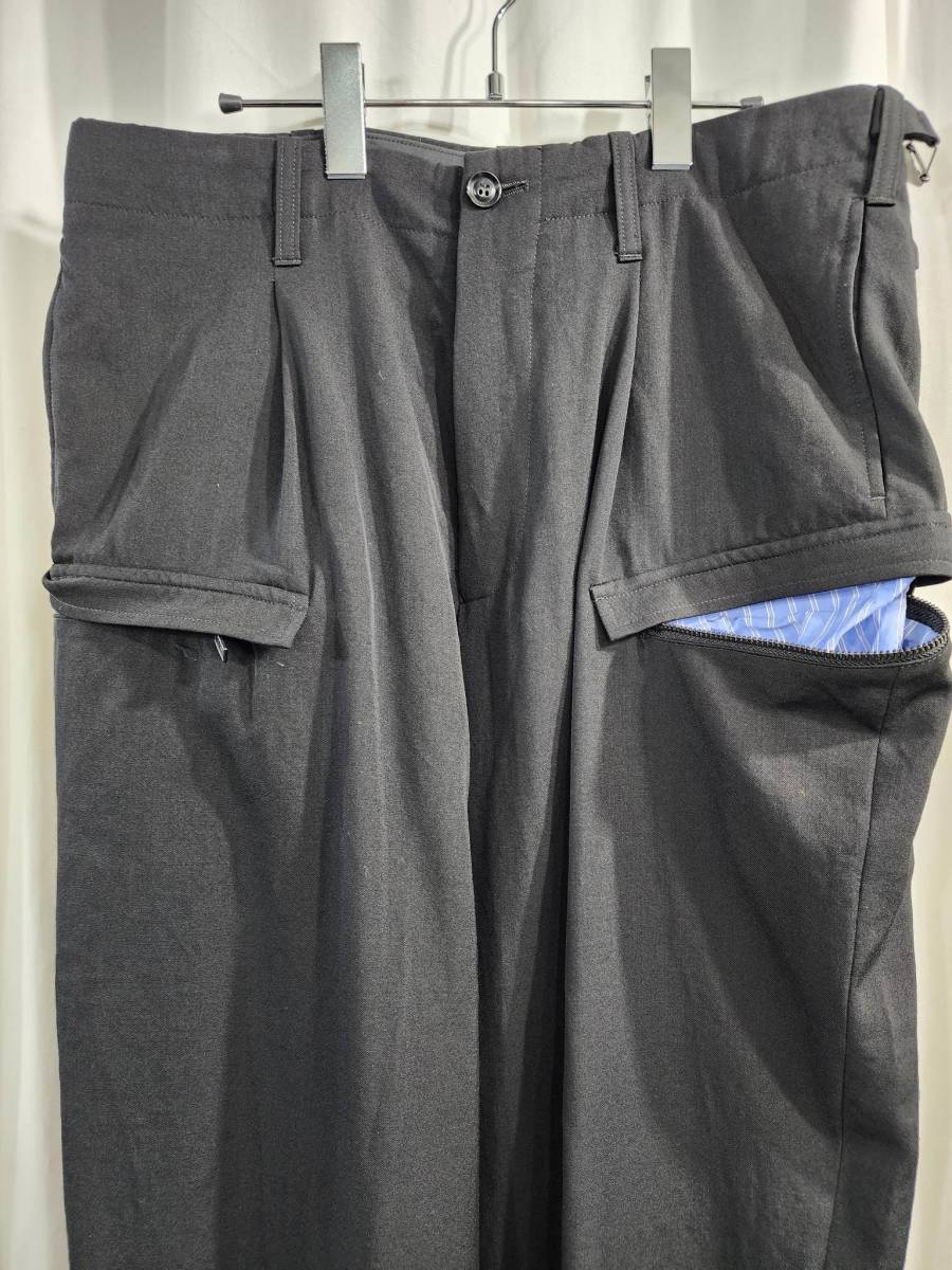 17aw yohji yamamoto pour homme デザインテーパードパンツ(HK-P42
