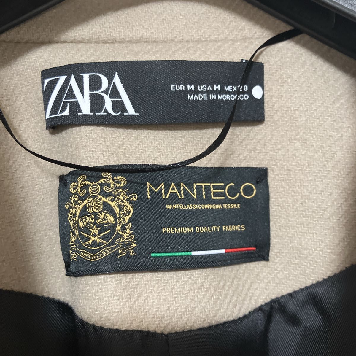 未使用タグ付き ZARA WARM WOOL PREMIUM コート M LIMITED 未使用タグ付き ZARA WARM WOOL PREMIUM コート M LIMITED