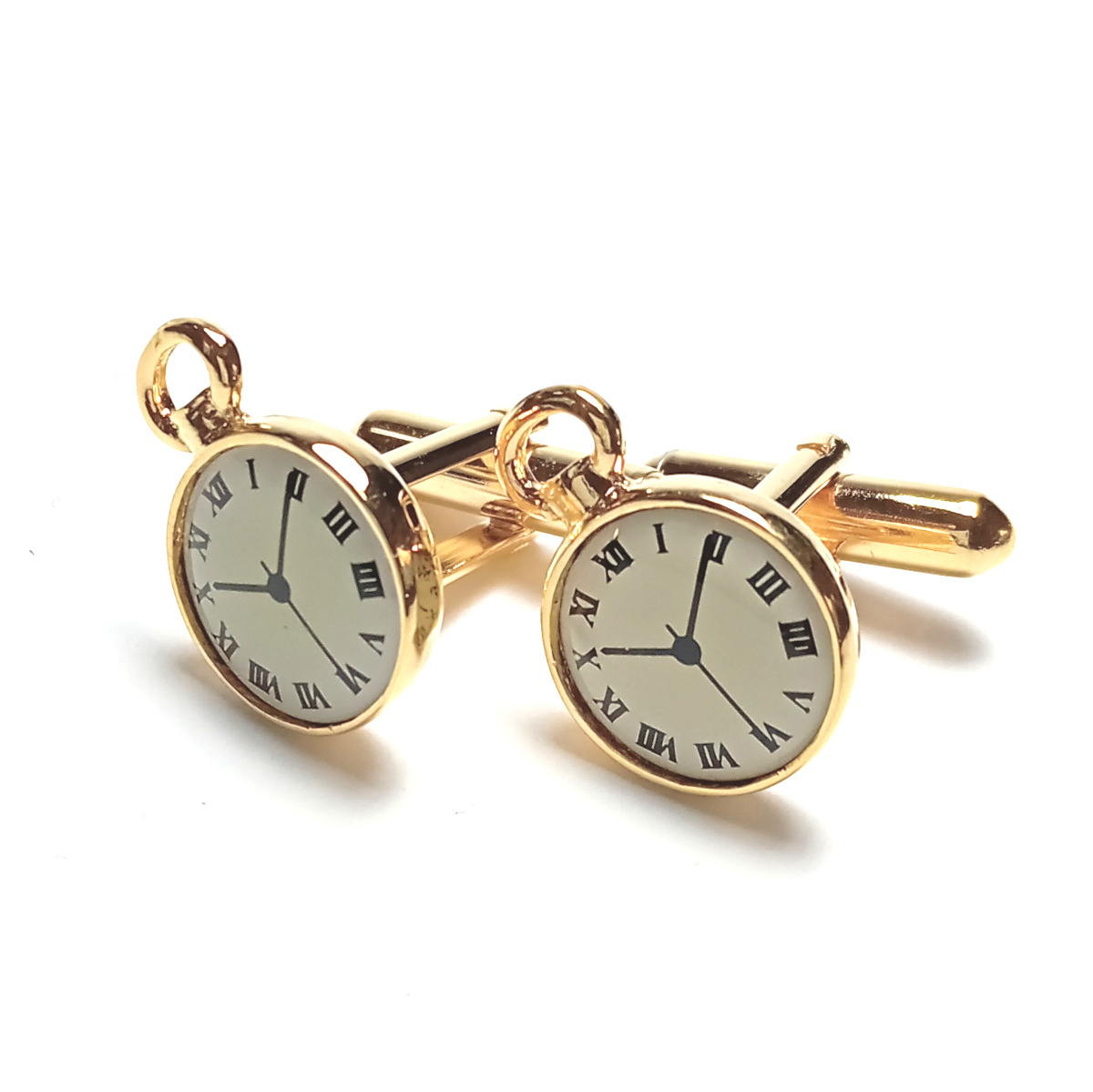 [swc14] новый товар SWANKs one k запонки кафф links часы узор Gold × белый карманные часы 