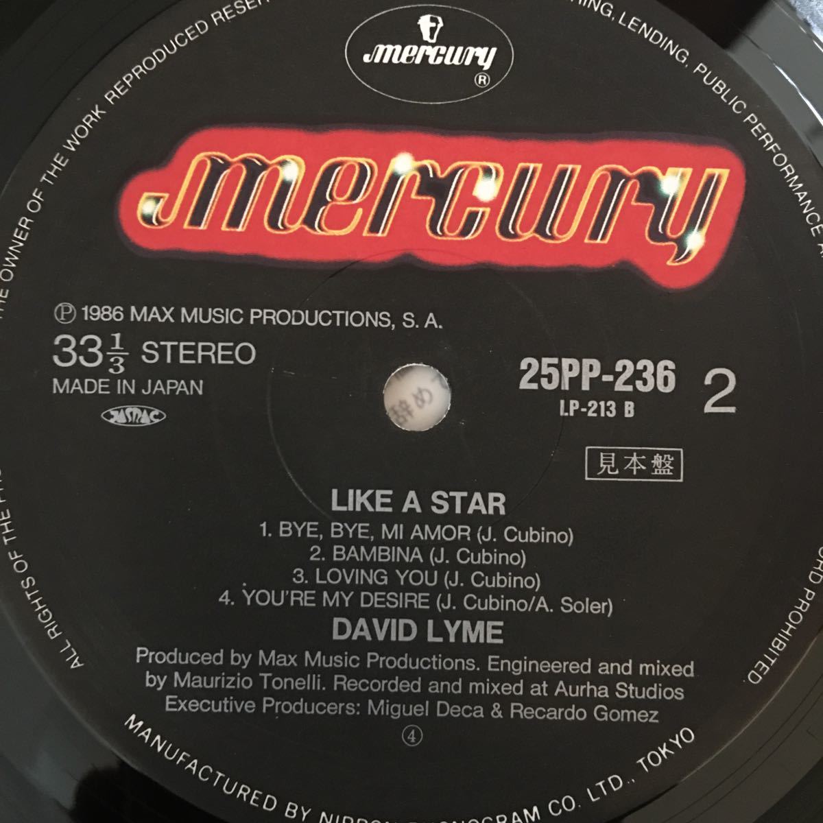 LP’ David Lyme-Like a star/JPN Promo_画像3