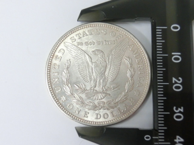 アメリカ 1921年 モルガンダラー 1ドル銀貨 E.PLURIBUS.UNUM ONE DOLLAR UNITED STATES OF AMERICAの画像3