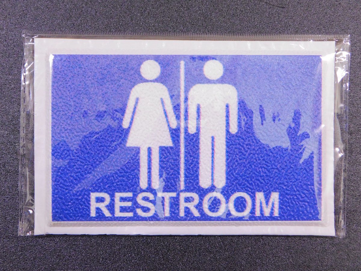 デコサインステッカー【RESTROOM/トイレ】 壁紙シール ウォール アメリカン お手洗い ≪サイズ 100×153mm≫の画像2