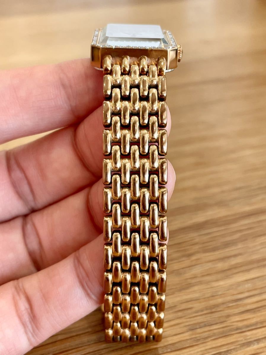 美品 Lunage ルナージュ 旭ダイヤモンド ジュエリーウォッチ 0.60CT 0.6カラット シェル文字盤 レディース腕時計