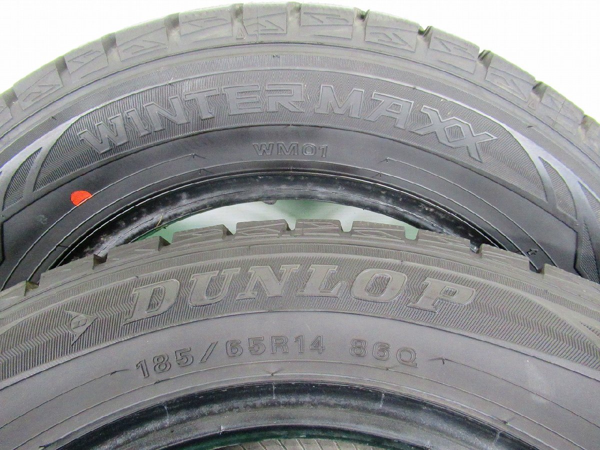 【宮城発】185/65R14 86Q★8-9分山 ダンロップ WINTER MAXX WM01 2019年 4本 スタッドレス【送料無料】MYG-3801★_画像8