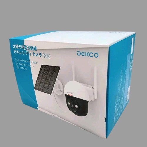 DEKCOteko* security camera outdoors turtle Rado m type solar panel supply of electricity robust 360° all direction monitoring night vision crime prevention Mike / white /1 jpy start /JLK
