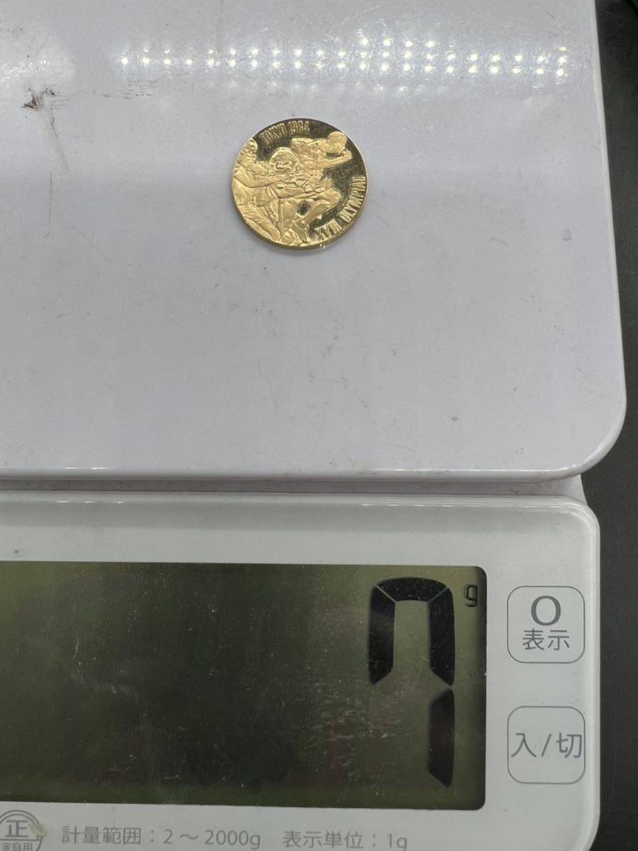 23012301 オリンピック東京大会記念 記念硬貨 1964 造幣局製ホールマーク 750刻印 (7g)の画像3