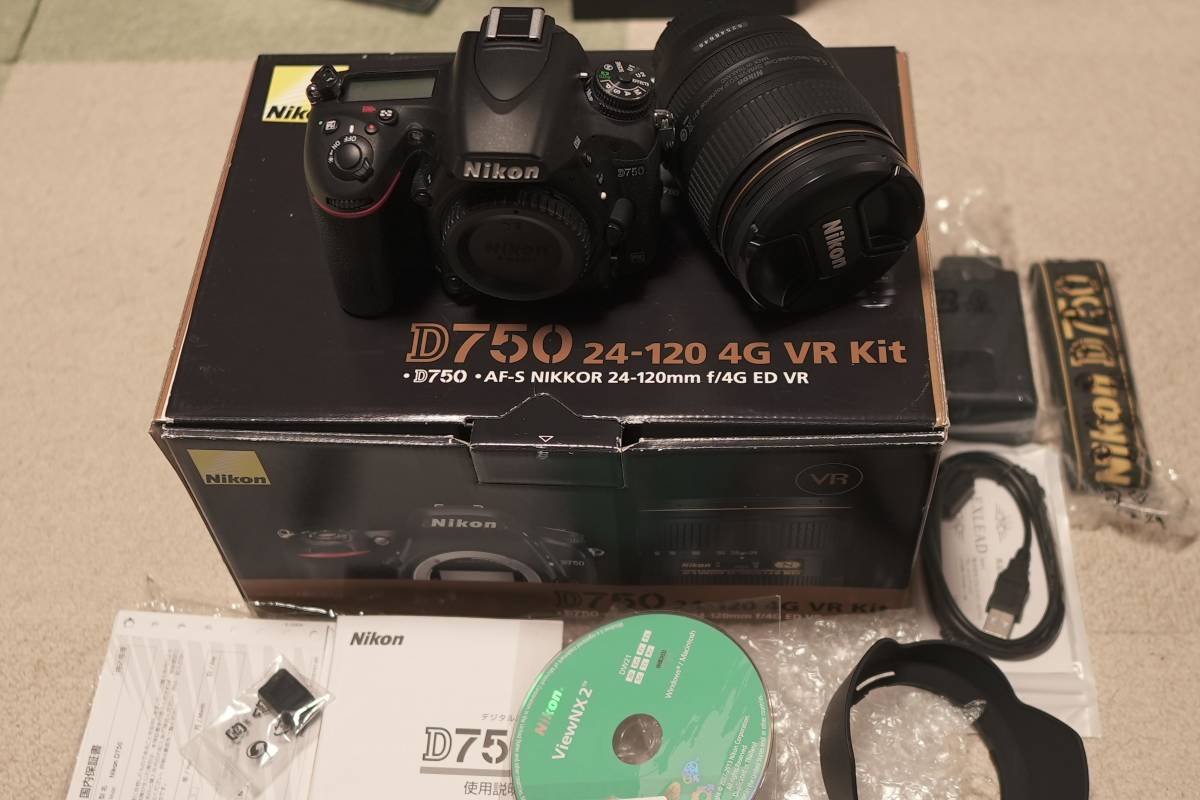 Nikon ニコン D750 レンズ24-120キット シャッター数2433枚 中古 送料込
