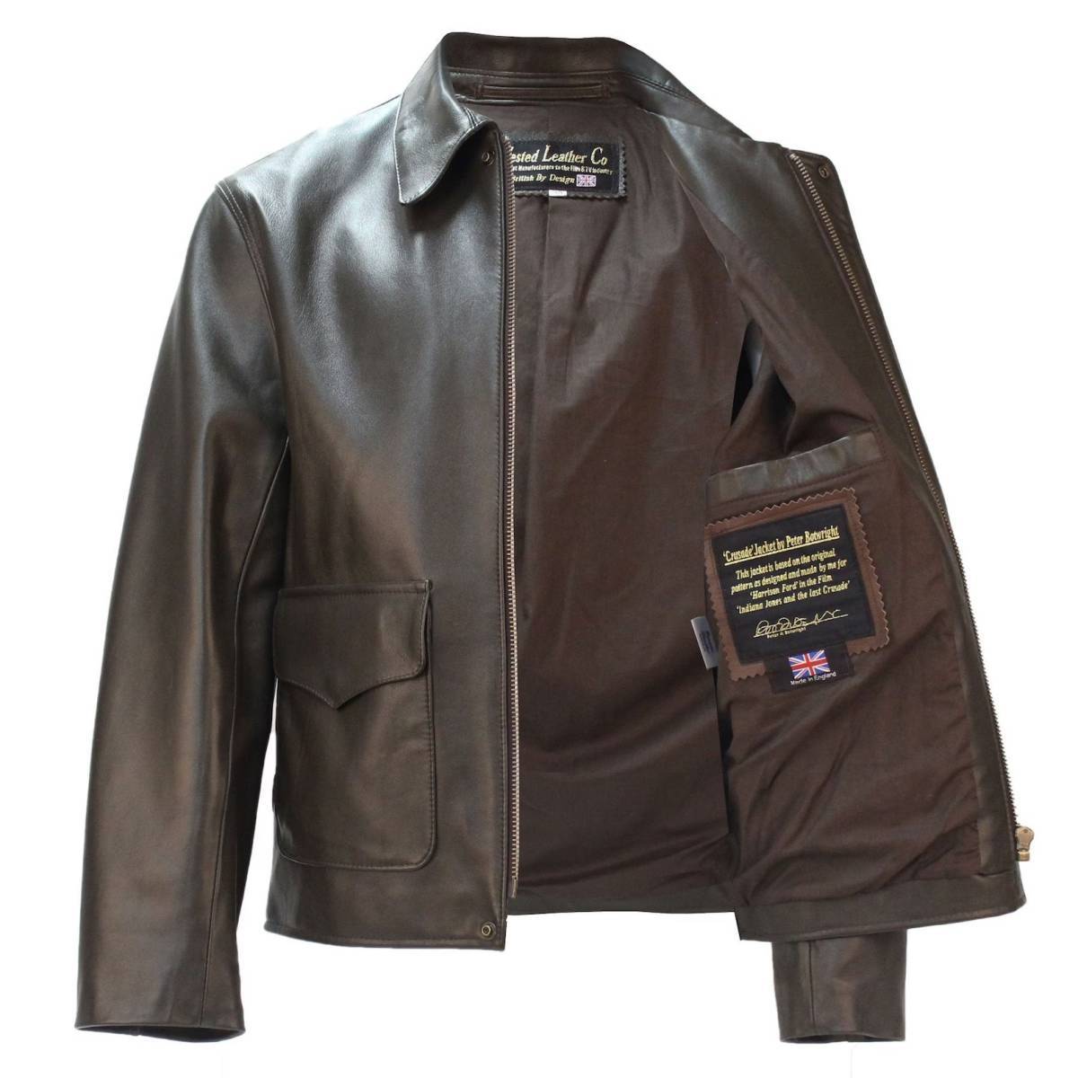 海外 限定品 送料込み インディ・ジョーンズ 本革 羊皮 最後の聖戦 レザージャケット Wested Leather製品 サイズ各種