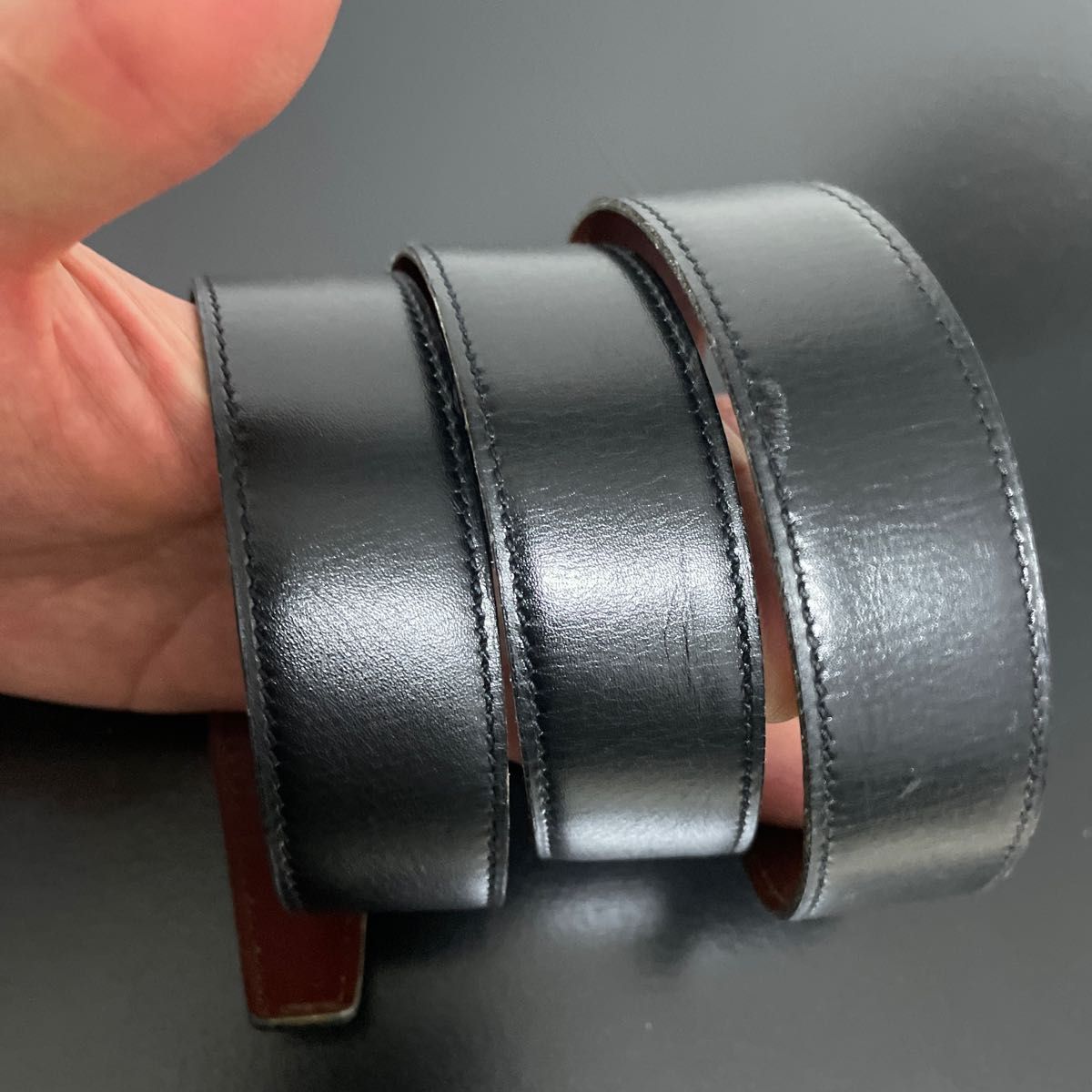 HERMESエルメスエトリエリバーシブルベルト85 ゴールド金具 HERMESエルメスエトリエリバーシブルベルト85 ゴールド金具